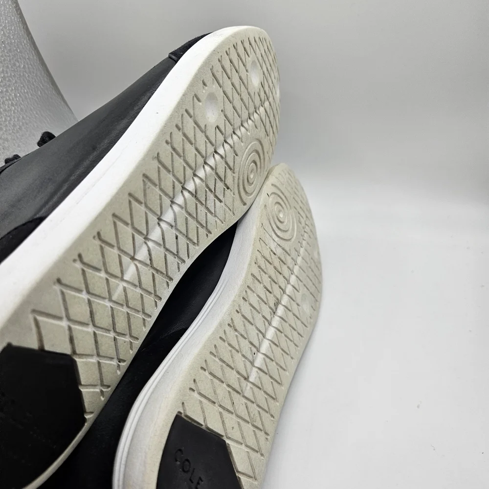 Cole Haan Grand.OS Women Size 10.5 B Black Leather Suede Low Top Casual Sneakers - Picture 8 of 10